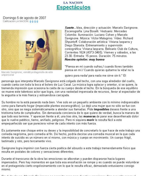 Critica de Suerte en La Nacion